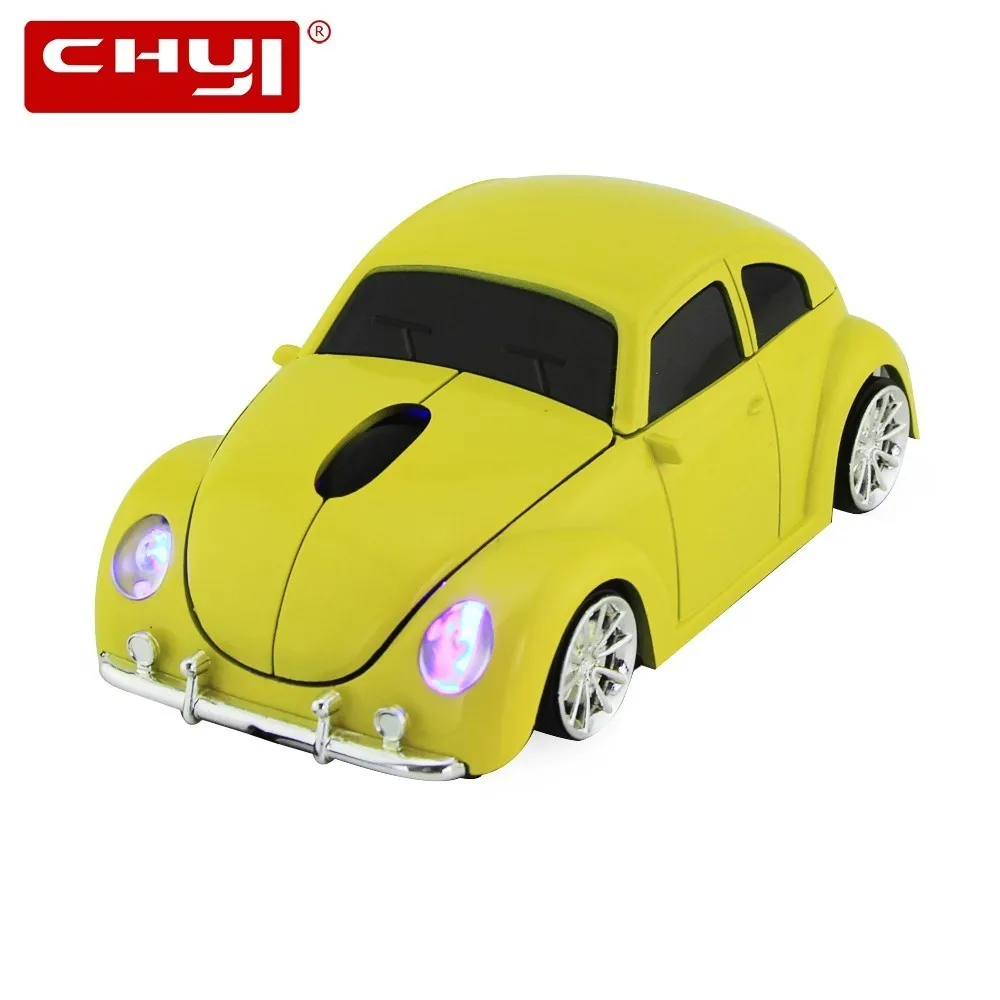 

CHYI Car Shape Wireless Mouse Beetle Car Model Optical Computer USB Mause 1600 DPI 2.4G Mini Mice For Gift PC Laptop Desktop