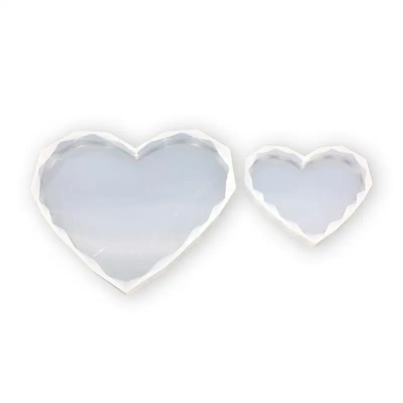 

DIY Crystal Heart Shaped Epoxy Table Mould Hand-made Glue Mold No Sanding Mirror Handmade Ornament Pendant Fast Delivery