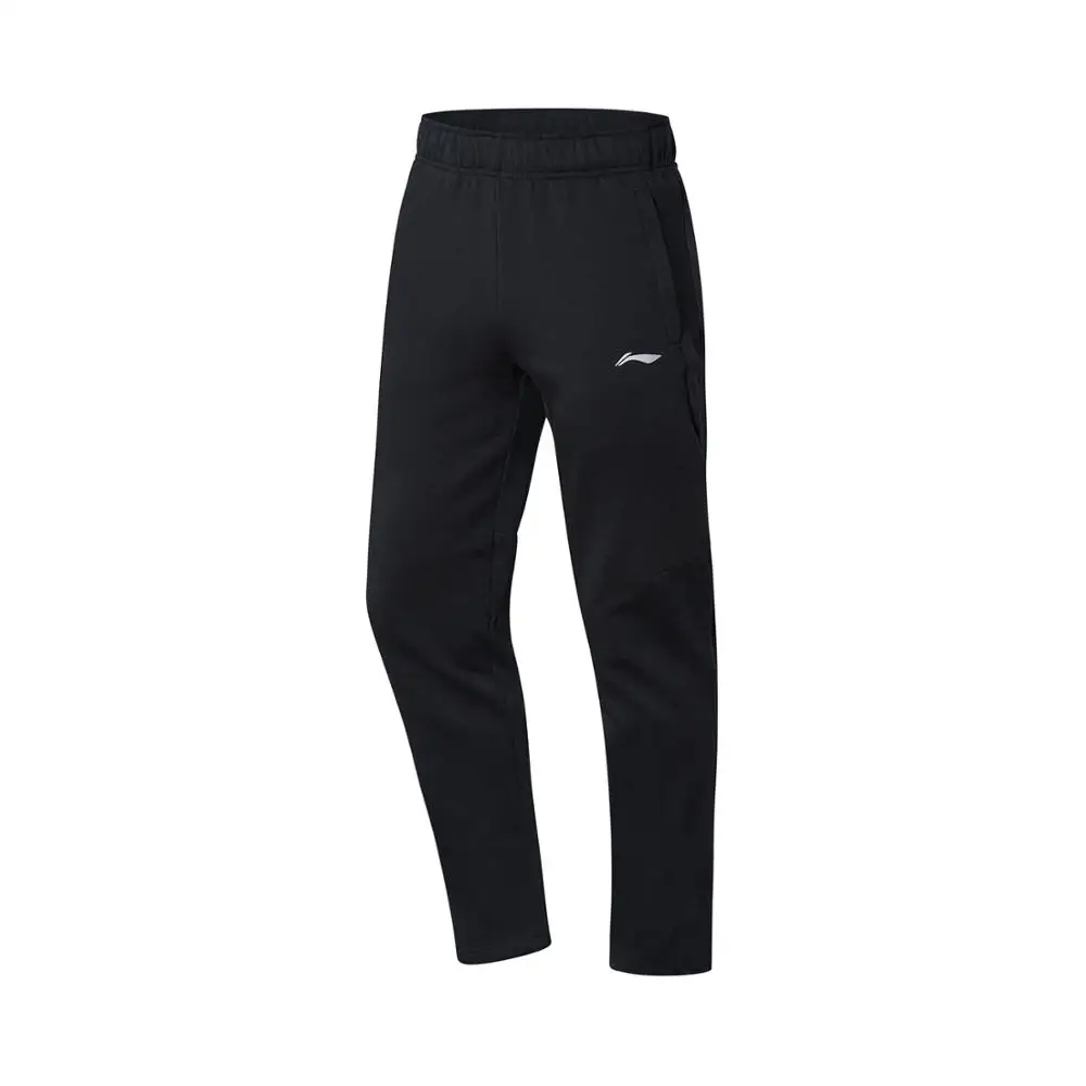 Kopen Li Ning Mannen Training Serie Sport Broek Warme Fleece Regular Fit Katoenen Voering Comfort Sport Broek Broek AKLN865 MKY436