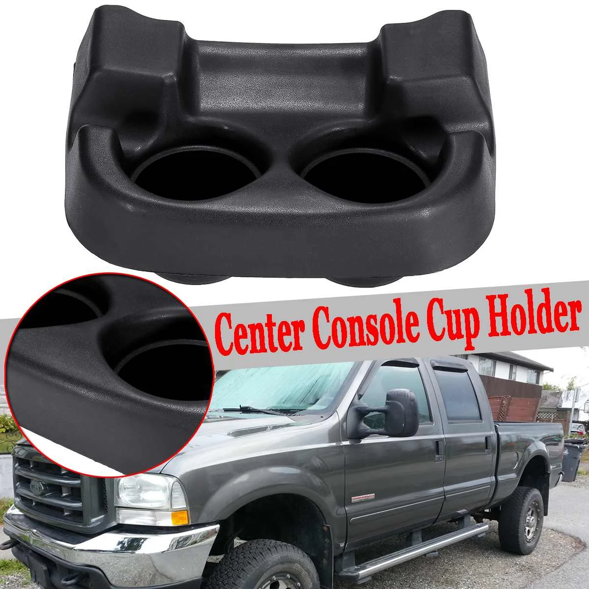 

Car Interoir Center Console Cup Holder Organizer Universal For Ford Excursion F-250 F-350 F-450 F-550 Super 2001-2004