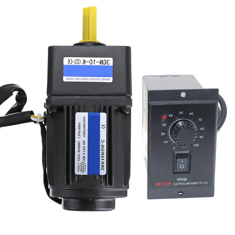 

220V 15W AC Gear Motor Speed Controller 125RPM Electric Motor Speed Controller Adjust Speed / Forward / Reverse / Reduction