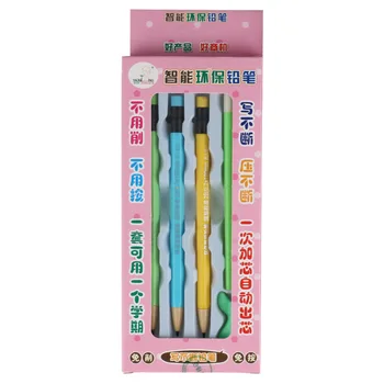 

Plastic Rainbow Free Cutting Mechanical Pencil 0.7mm With 2B Pencil Lead Set Matching Pencil Grip Student Stationery Gift Sets