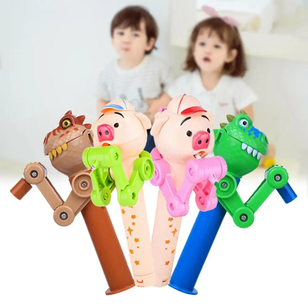 

2019 New Creative Personality Toy Dinosaur Pig Shape Lollipop Robot Decompression Children Toy For Kids Gift