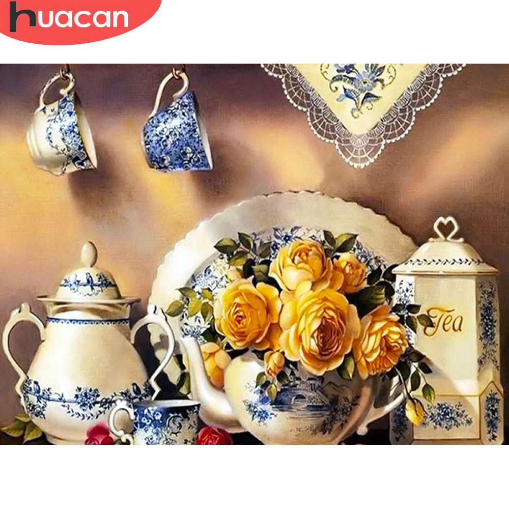 

HUACAN 5d Diamond Painting New Arrivals Flower Picture Of Rhinestones Diamond Embroidery For Children Cross Stitch Kits Beadwork