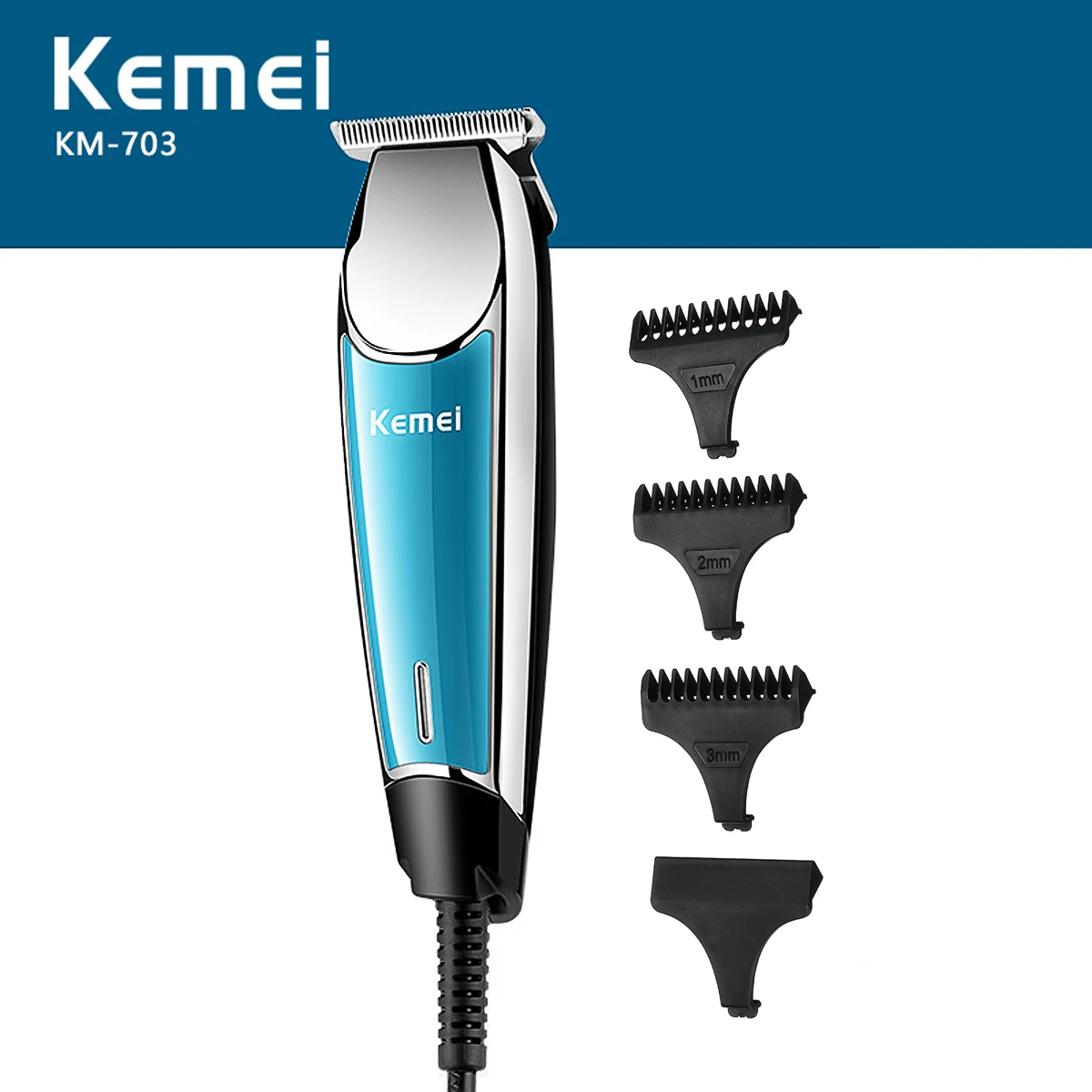 

KM-703 Professional Hair Clipper Rechargeable Electric Hair Trimmer Trimer Hair Cutting Machine Shavers Hair Razors With Box