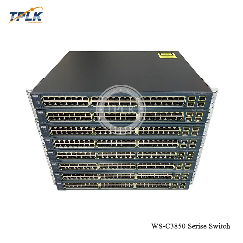Совершенно аппарат не Привязанный к оператору сотовой связи WS-C3850 серии WS-C3850-48T-L PoE коммутатор 48x10/100/1000 порты UPOE данных LAN в базу переключатель