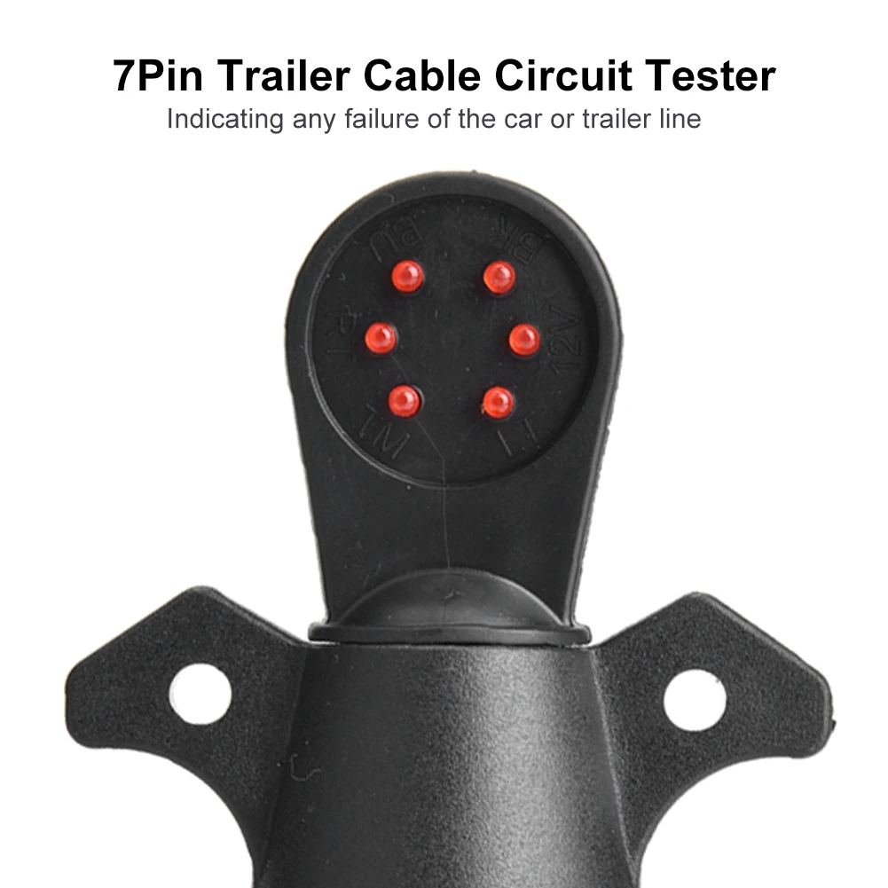 Тестер торцевых розеток для прицепа 12 В 7 pin плоский тестер трейлер штекер