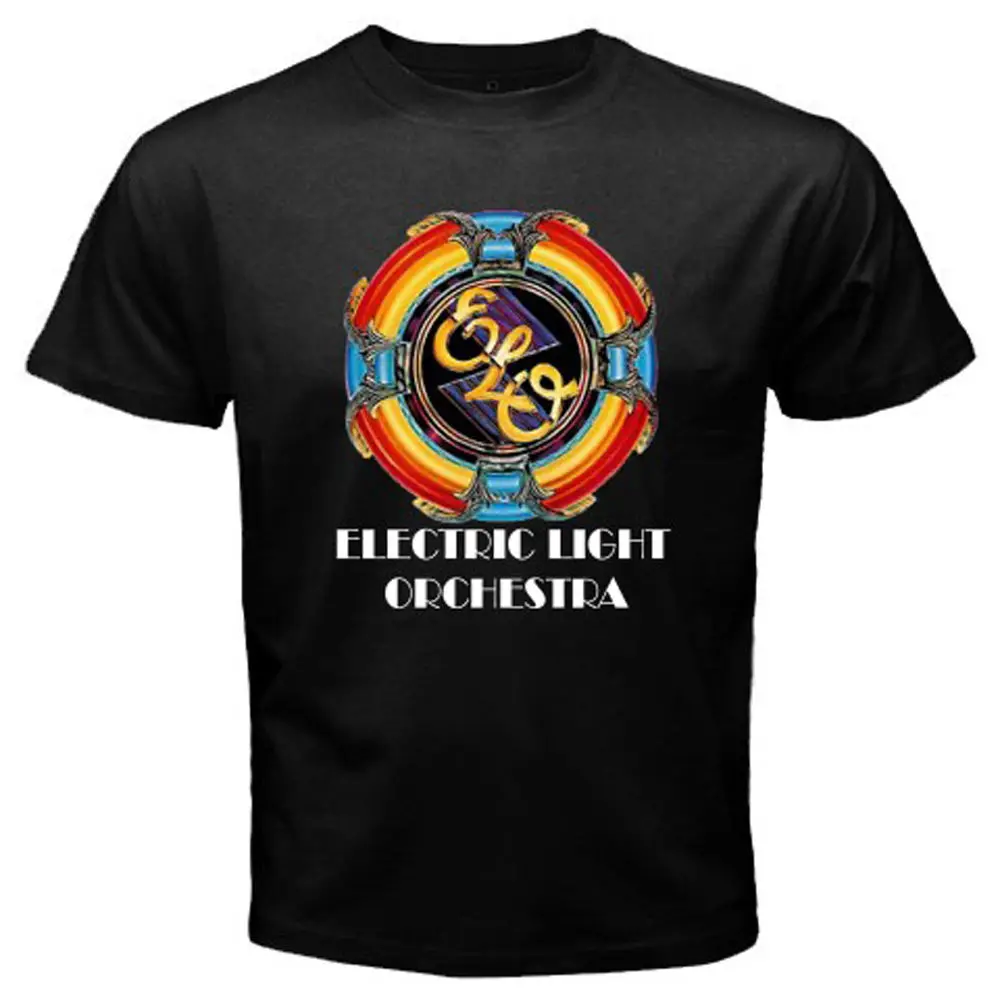 Mens Tops Cool O Neck T shirt Elo Electric Light Orchestra Rock Music