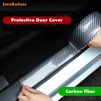 

Car Stickers 3D Carbon Fiber Rubber Styling Door Sill Protector Goods For Suzuki Sx4 S-cross Accessories
