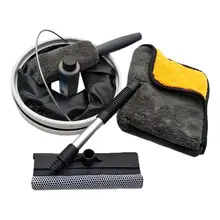 10 шт. автомобильный набор чистящих средств с специальное покрытие вощеное полотенце губка блок колеса Щетка скребок для стекол автомобиля моющаяся сумка для хранения