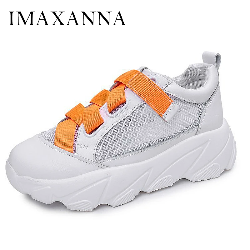 

IMAXANNA New Athletic Running Shoes For Women Fashion Breathable Ladies Sneakers Shoes 2019 Mixed Colors Sports Walking Female