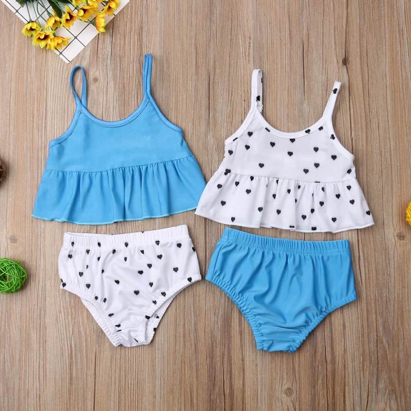 

2019 Summer Cute Big/Little Sister Matching Kid Baby Girls Dot Bikini Set Swimwear Swimsuit New Fashion Toddler Children Clothes