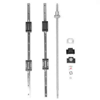 

2Pcs HGR20-1000mm Linear Guide Rail & 1pc RM1605-1000mm Ballscrew & BF12/BK12 Kit New Arrival