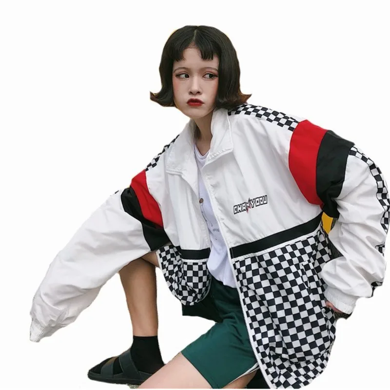 #5411 Summer Sunscreen Windbreaker Women Korean Fashion Thin Coat School Harajuku Baseball Hip Hop Jacket Streetwear