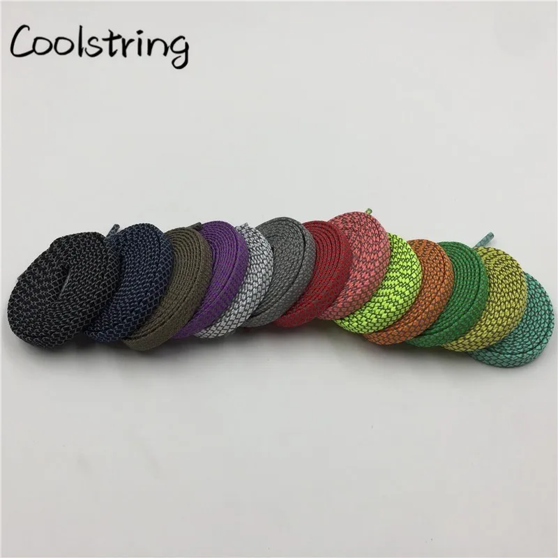 Offical Coolstring Flat 3M Reflective Night Running Shoelaces Runner Sneakers Hollow Safety Laces For Basketball Shoes 350 Boots