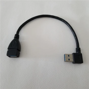 

USB 3.0 High Speed 90 Degree Left Angle Data Extension Cable for PC Phone Black 20cm