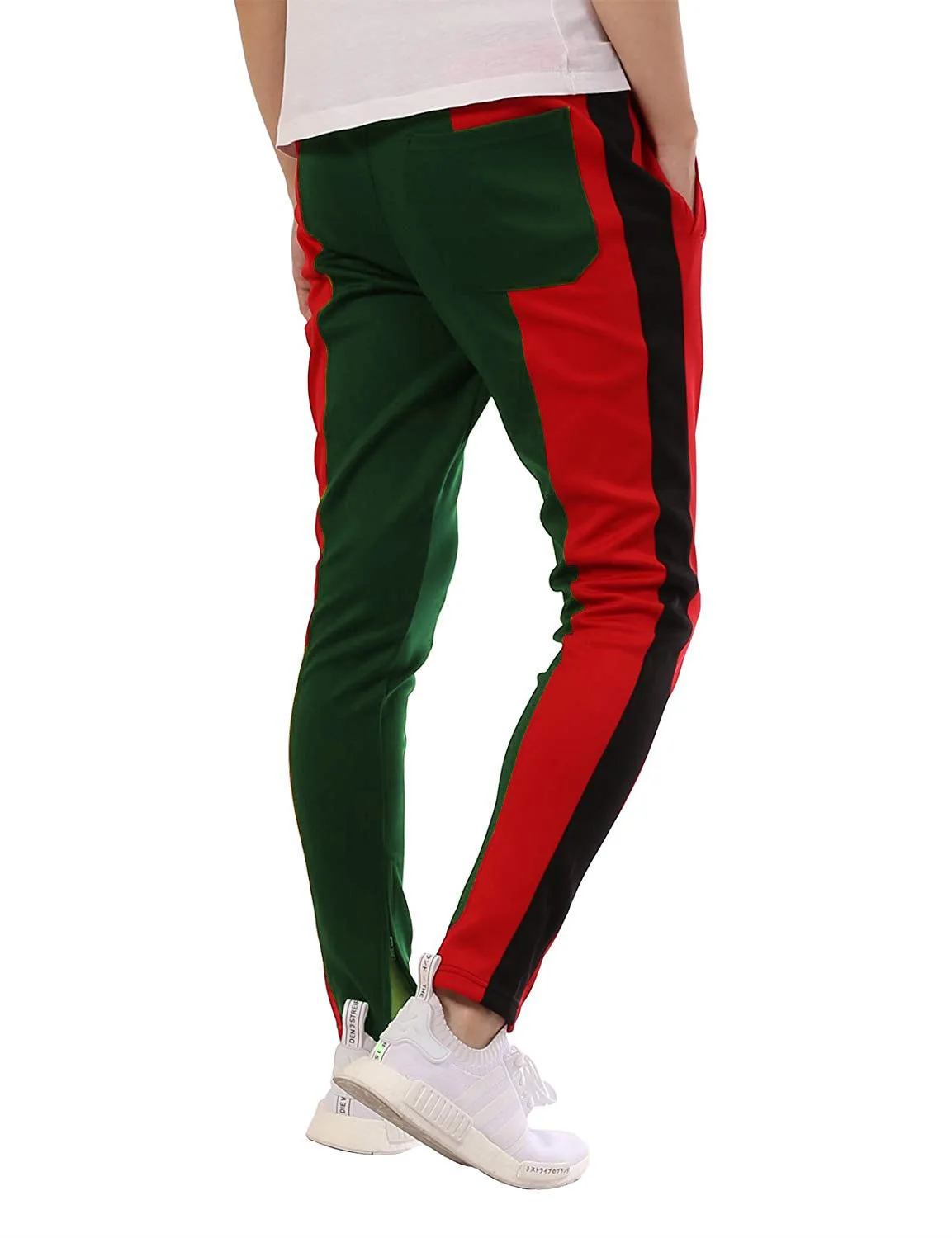 Men Causal Pants Gym Jogging Sweatpants Striped Spliced Elastic Waist Sportswear Fashion Matching Color Sport Running Trousers Men Causal Pants Gym Jogging Sweatpants Striped Spliced Elastic Waist Sportswear Fashion Matching Color Sport Running Trousers