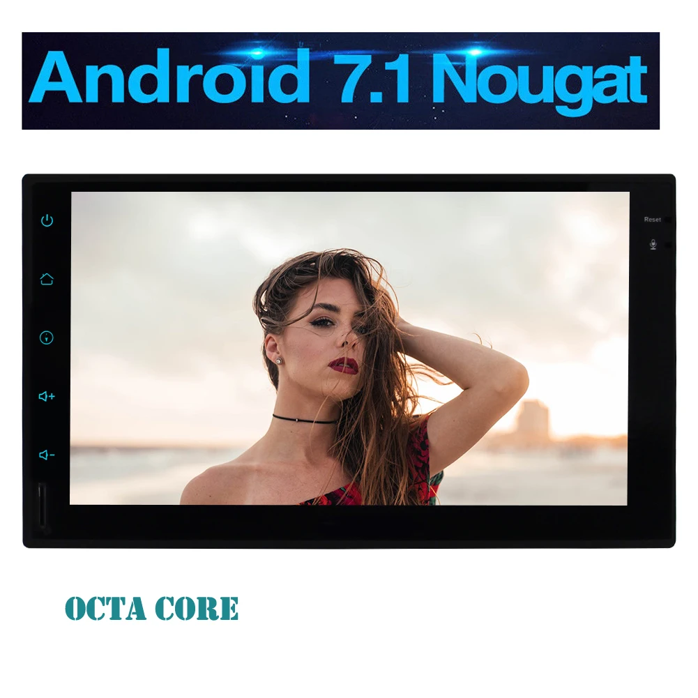 Cheap Developed Android 7.1 OS OCTA Core 7 inch in Dash 2Din Car Stereo Head Unit Deck GPS Navigation Car Stereo 1024*600 Touch Screen 5