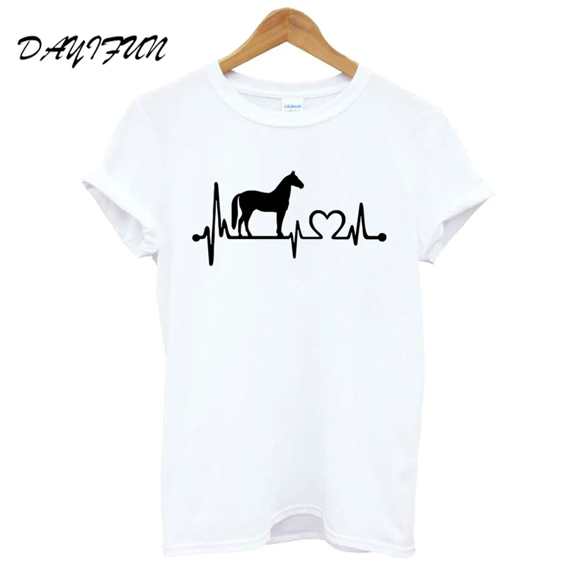 Horse heartbeat line Print Women Tshirt 2019 Fashion Cotton Casual Funny t Shirt For Lady Girl Top Tee Hipster Tumblr T3275 Horse heartbeat line Print Women Tshirt 2019 Fashion Cotton Casual Funny t Shirt For Lady Girl Top Tee Hipster Tumblr T3275