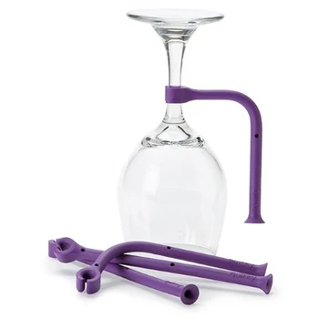 

4pcs Wine Stemware Saver Flexible Dishwasher Silicone Glass Bracket Creative Wine Class Hanging Rack Bar Kitchen Tool Holder 05