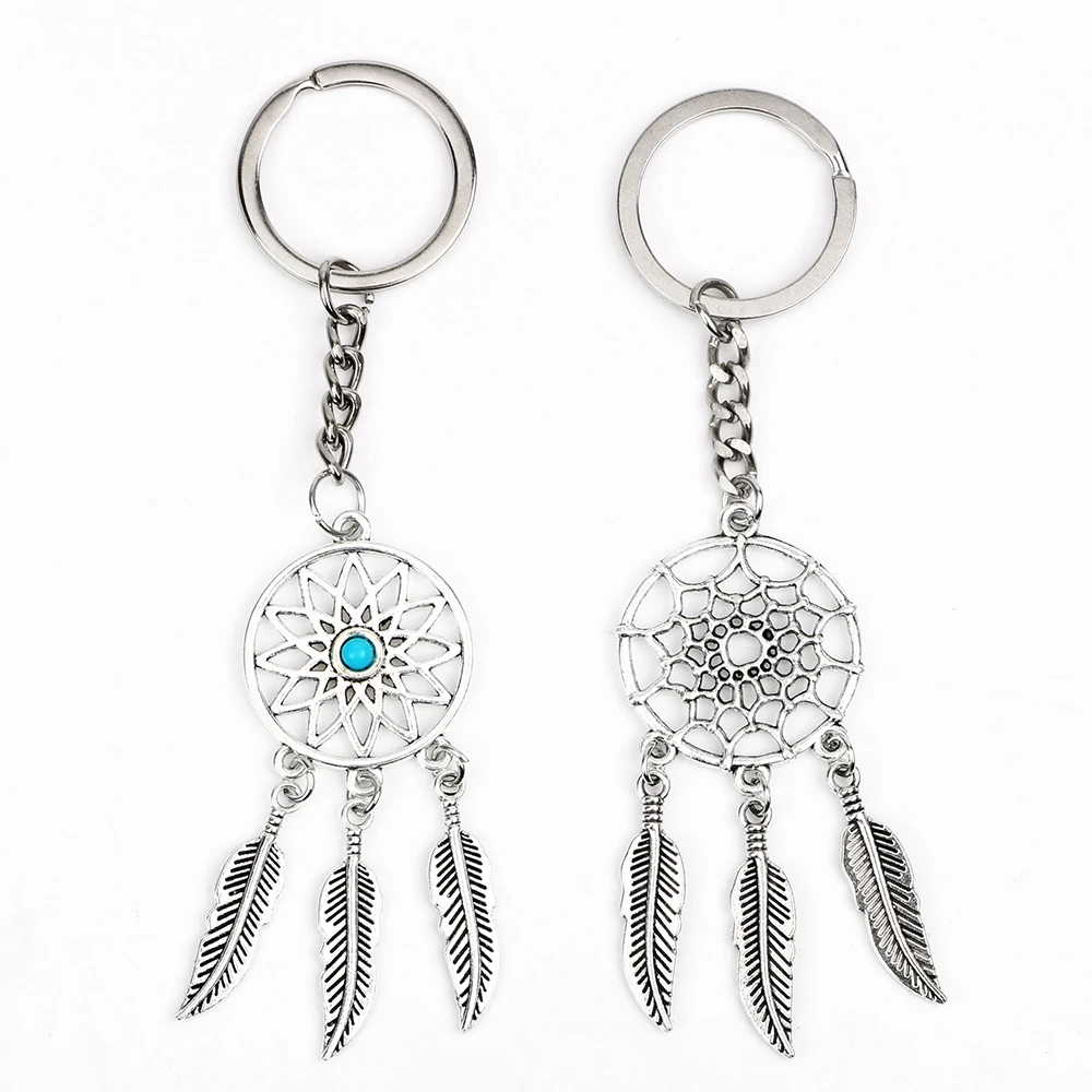 

Car-styling Alloy Auto Keyring Keychains Key Chain Car Key Rings Dream Catch Gift Christian Pendant
