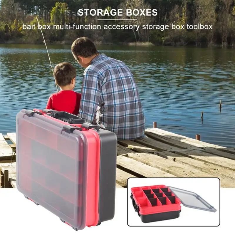 

Large Capacity Fishing Tackle Box Bait Lure Hooks Box Bait Storage Case Fishing Tool Tackle Sorting Box