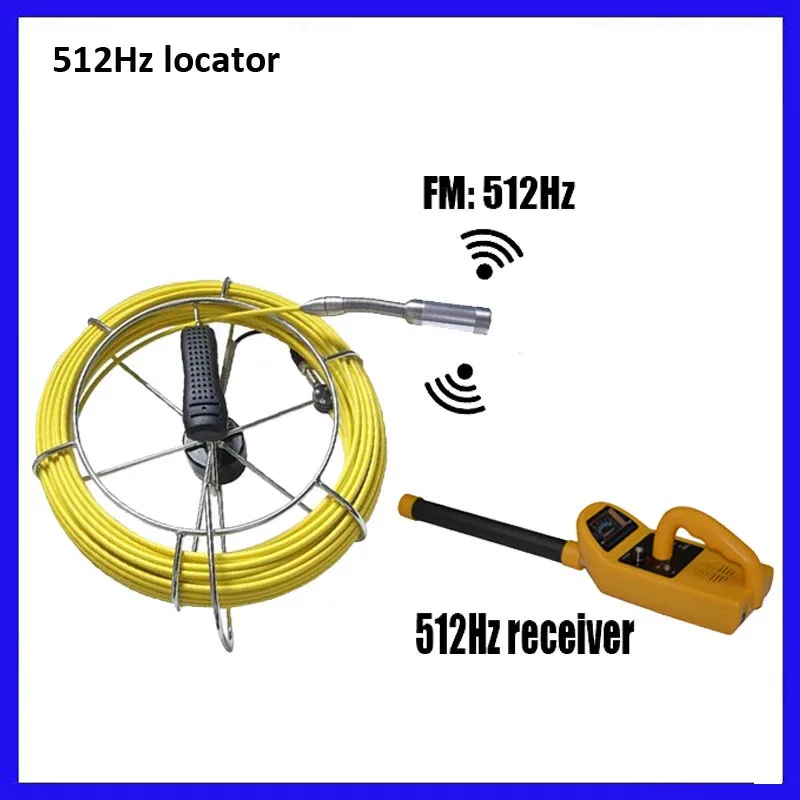 512 Гц локатор sonde camerapipe Инспекционная камера слив камера для канализации 7 дюймов ЖК-монитор длинная Весна 23 мм камера счетчик