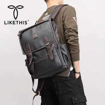 

LIKETHIS Hot Sale Men School Laptop Backpack Water Repellent Travel Waterproof Multi-functional Large-capacity Anti Theft Zipper