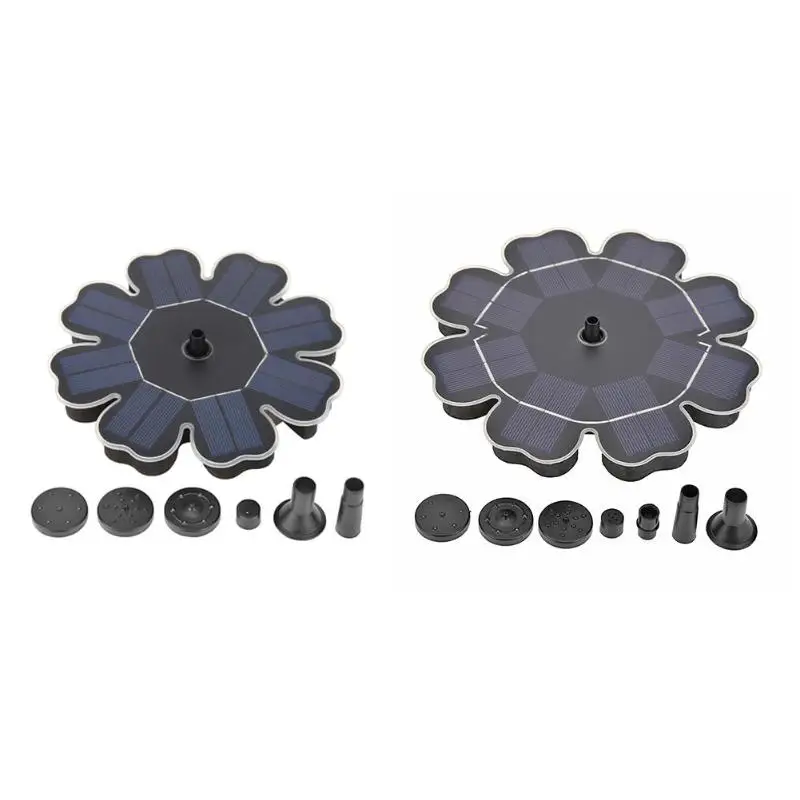 

5V/8V 180 L/H Brushless Solar Water Fountain Pump Bird Bath Pond Floating Kits 160/195mm Garden Decoration