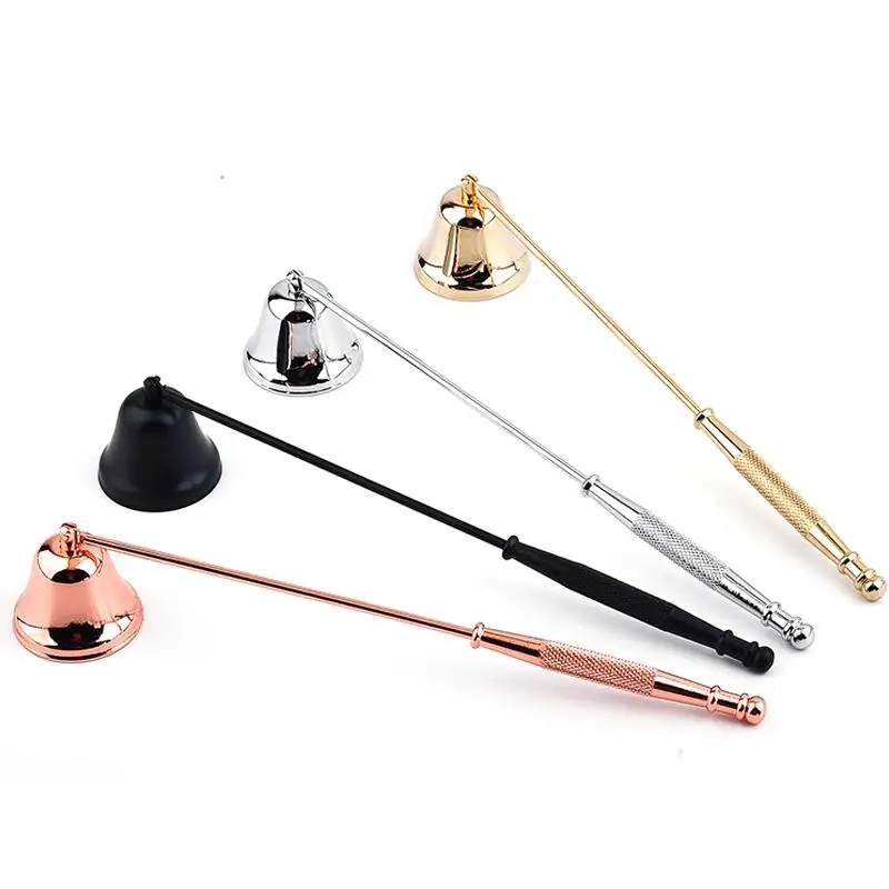 

Fashion Stainless Steel 1Pcs Bell Shaped Candle Snuffer Wick Trimmer Scissor Cutter Put Out Fire Hand Tool Candle Accessories