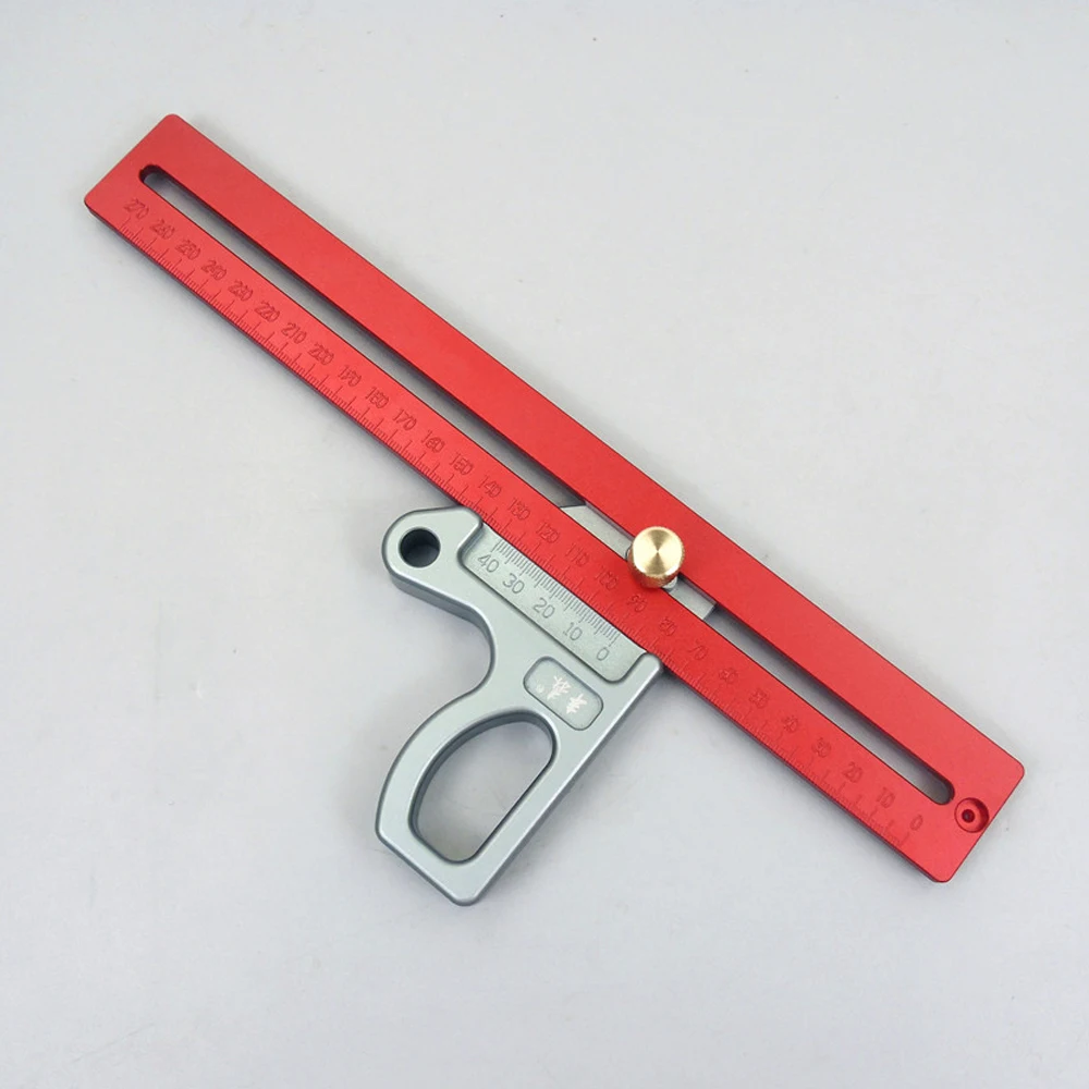 

High Precision 45/90 Degree Angle Ruler Height Gauge Woodworking Measuring Tool Scriber