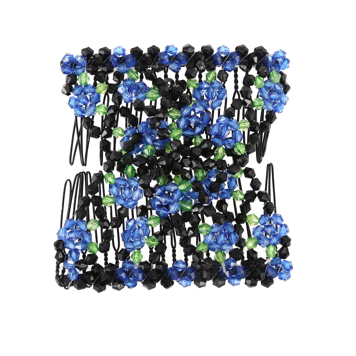 Professional Hair Comb Ladies Magic Beads Elasticity Double Bead string