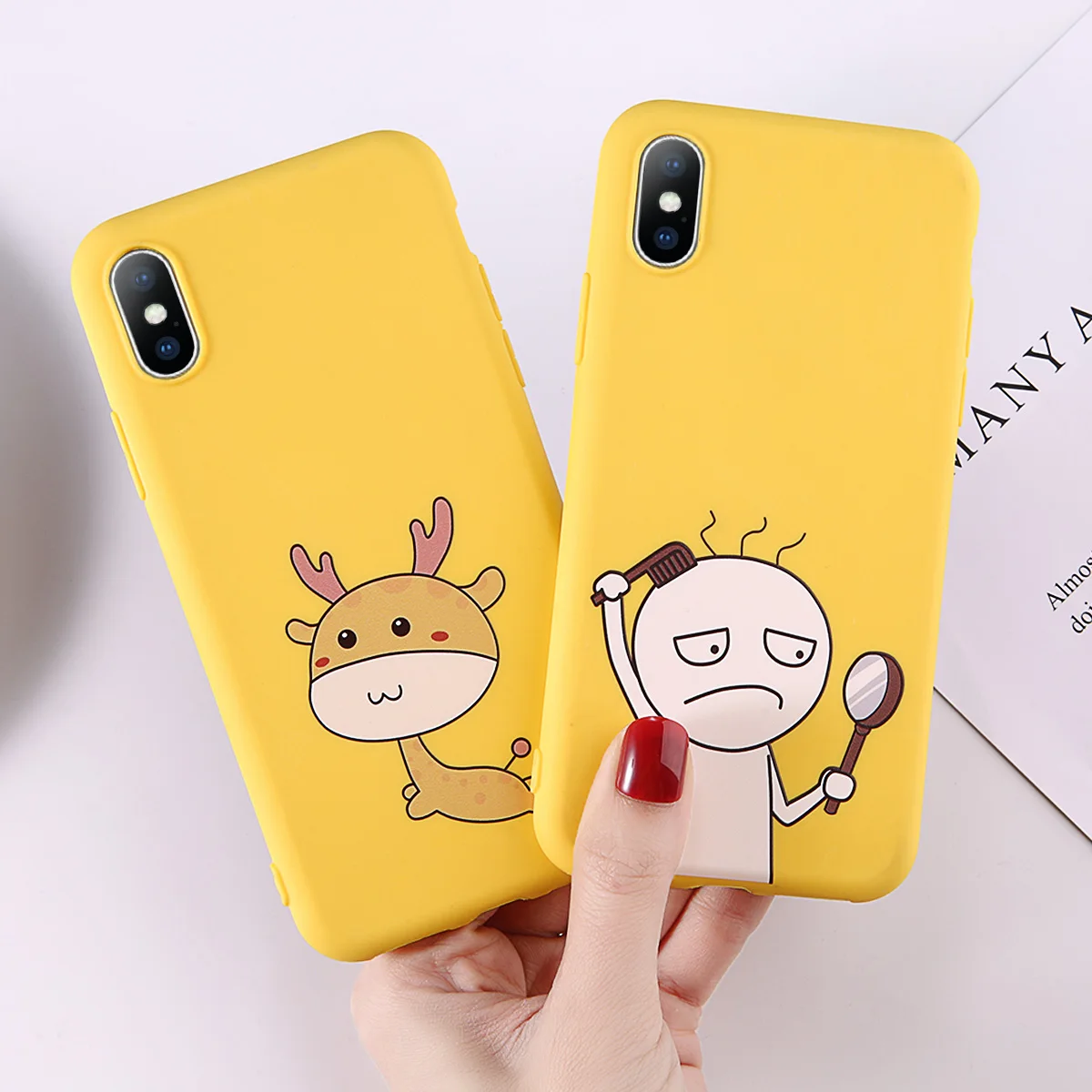 Чехол для телефона Moskado желтый iPhone 6 S 7 8 Plus X XR XS Max мягкий чехол из ТПУ с