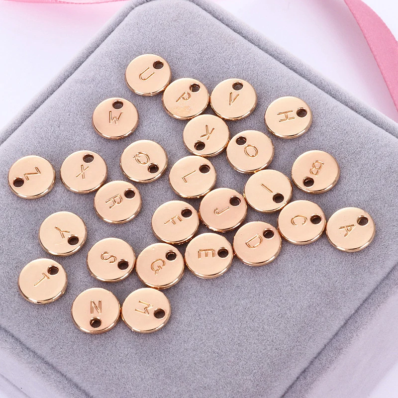 

Hot 1PC Jewelry DIY Alloy Double-sided 26 Letter Pendant Bracelet Necklace Accessories wholesale