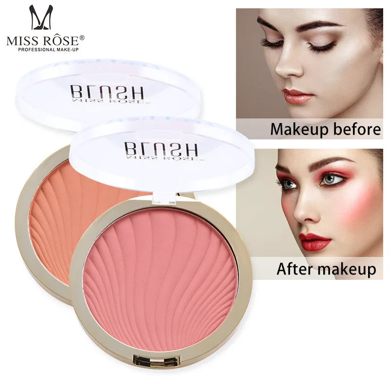 

MISS ROSE 6 Colors Face Mineral Pigment Blusher Blush Powder Cosmestics Professional Palette Blush Contour Shadow TSLM1