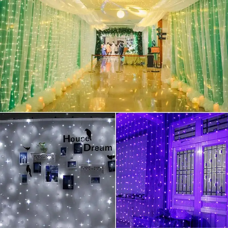 

3x6M 600Leds LED String Fairy Lights Indoor/Outdoor Curtain Xmas Christmas