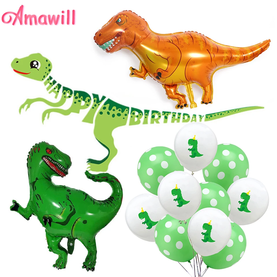 Amawill 10 шт./лот мультфильм Динозавр жадность латексный шар для украшения на день