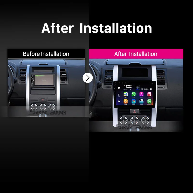 Seicane 2Din Android 7 1/8 1 10 &quotАвтомагнитола для 2008 2012 NISSAN X TRAIL Dongfeng MX6 HD сенсорный экран gps