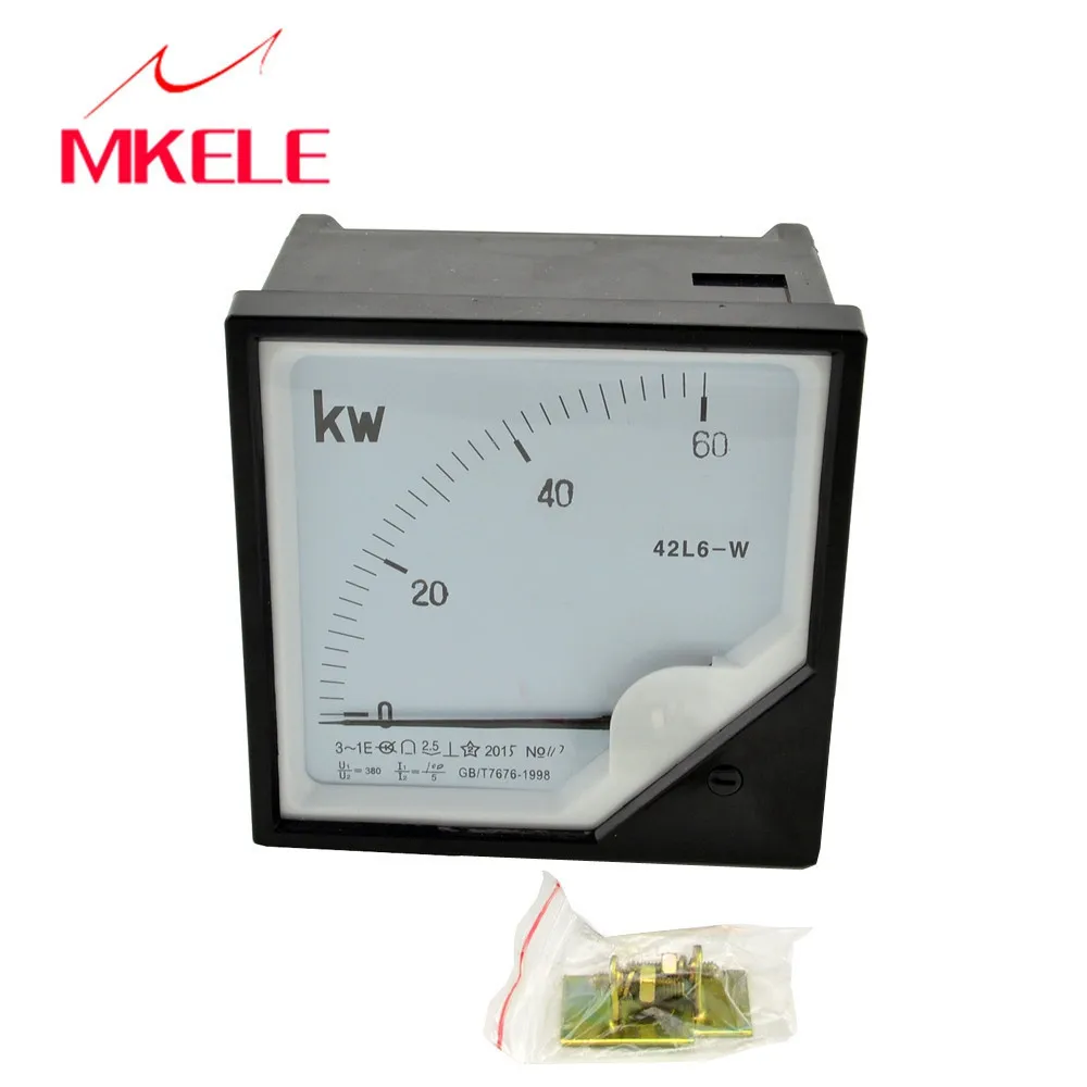 

42L6(KW MK42L6(KW 380V 5A) Power Swr Watt Meter Pointer Diagnostic-tool Wattmeter Electric Instrument Tester 0-60