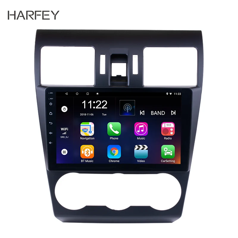 

Harfey Android 6.0/7.1/8.1 9" 2Din Car Radio For 2015 Subaru Forester GPS Navi Touchscreen Multimedia Player Wifi Head Unit DVR