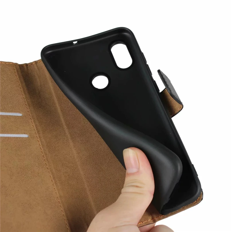 Чехол бумажник из натуральной кожи для Xiaomi F1 A1 A2 8 Redmi Note 6 5 Pro телефона с откидной