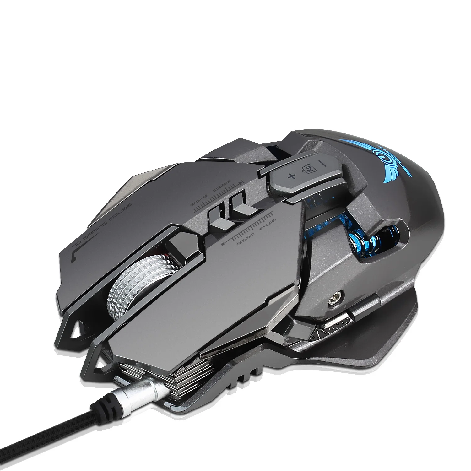 

New ZERODATE X300GY High Quality 4000DPI Professional Wired Mouse Gaming Computer Mouse Mice Optical Mouse(Gun black)