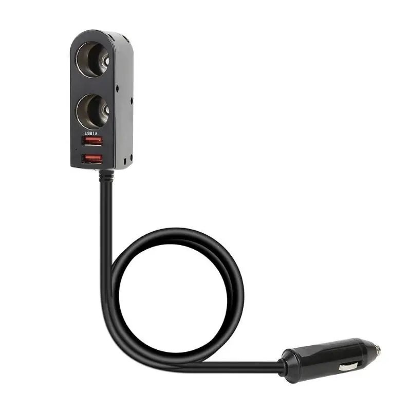 

Quelima 12-24V Car Cigarette Lighter Socket Splitter Dual USB Car Charger 2 Port Universal for Mobile Phone Car Accessories
