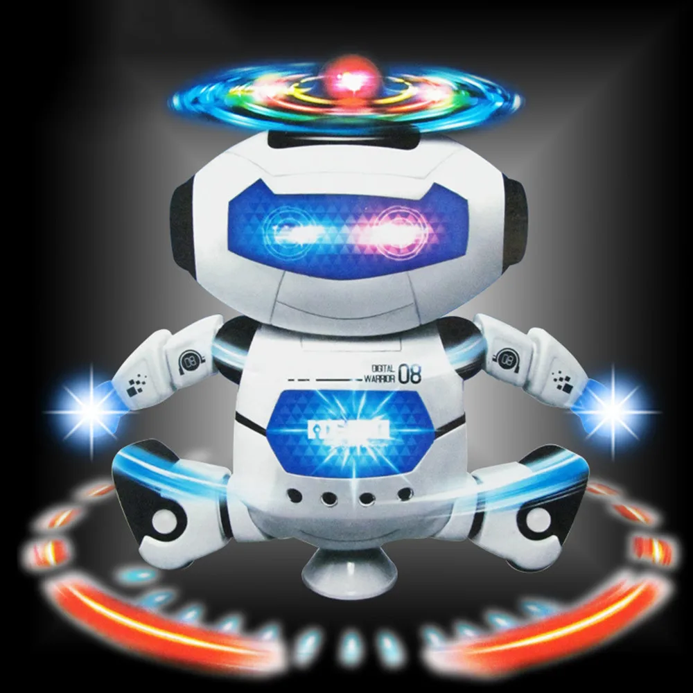 360 Rotation Dance Robot Electric Dancing Robotic Toy With Colorful