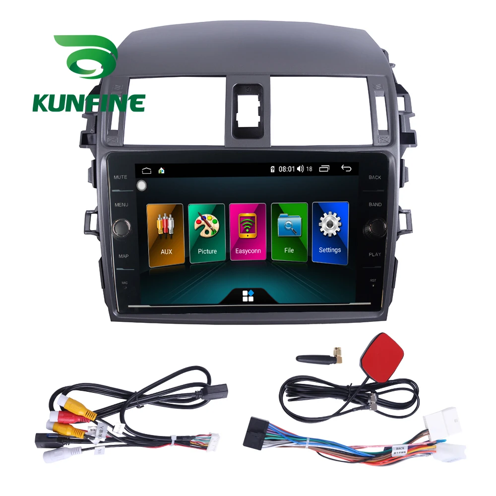 Perfect Octa Core 4GB RAM 64GB ROM Android 8.1 Car DVD GPS Player Deckless Car Stereo For Toyota COROLLA 2007-2013 Radio Headunit 1