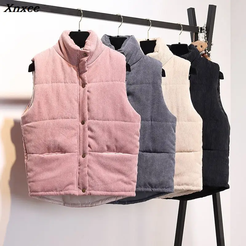 

Women Parka Winter Vest 2018 Autumn Winter Women Sleeveless Jacket Coat Female Casual Plus Size Warm Parka Vest Outerwear 3XL