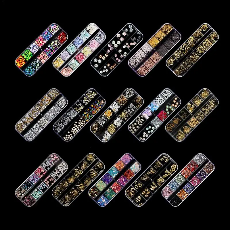 

DIY Nail Art Crystal Stones Gems Glitter 3D Nail Art Decoration White AB Color Acrylic Diamond Drill