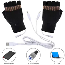Унисекс электрическое отопление варежки перчатки теплые руки Мода Питание USB зима
