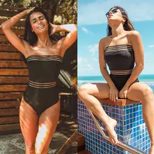 Слитный купальник, женский купальник, пуш-ап, эластичный, для грудничков, бикини, пляжная одежда, летний купальный костюм, для отдыха, Купальники без бретелек