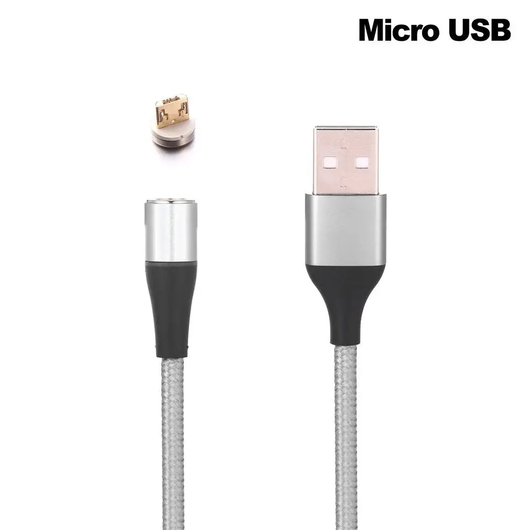

2 in 1 Magnetic Type-C Micro USB Head Charging Cable Data Line Cable Portable USB Interface 1m 5V/2A 9V2A Head Data Cable
